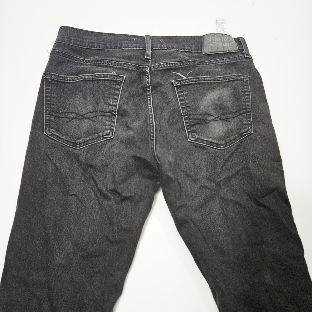 LEVI Strauss & Co. Slim Straight  34x30 Lite Black Denim Jeans Women's - Picture 7 of 8